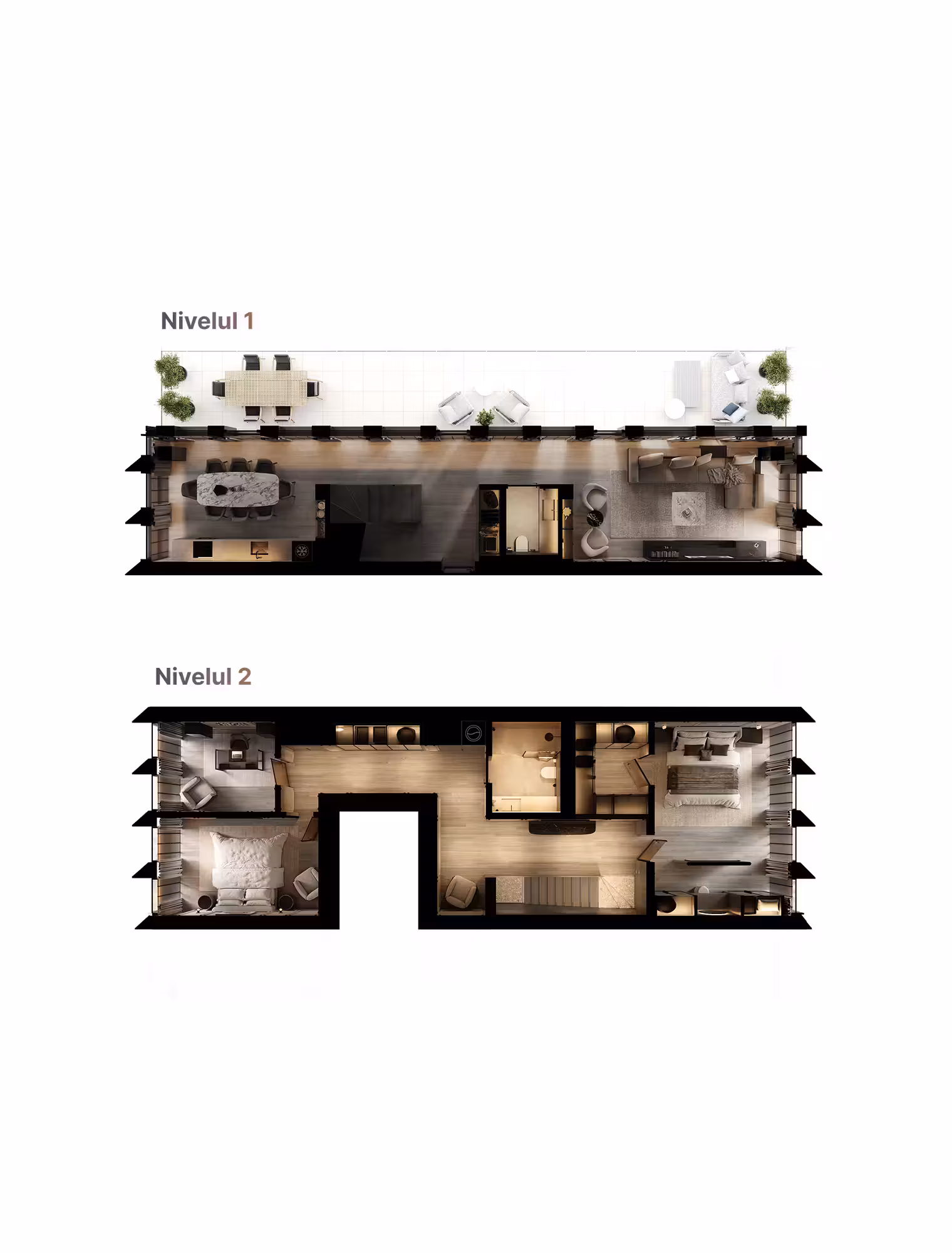 Interior duplex ENSŌ LIVING Brașov — scară interioară